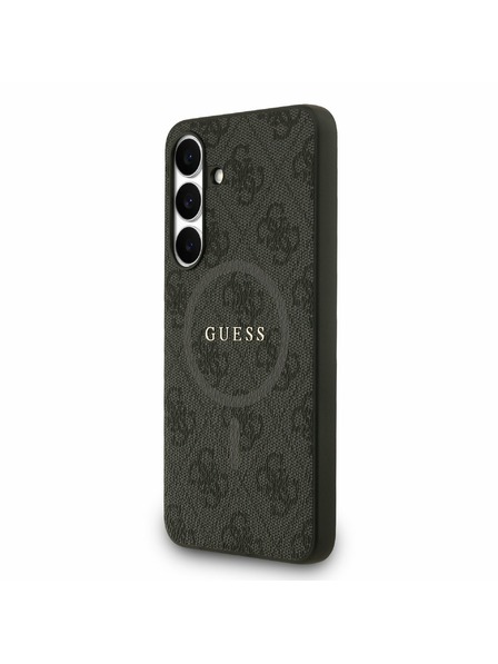 Guess Guess PU Piele 4G Inel Colorat MagSafe Carcasă Spate pentru Samsung Galaxy S25 FE Black