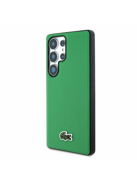 Lacoste Lacoste Iconic Petit Pique Woven Logo MagSafe Carcasă Spate pentru Samsung Galaxy S25 Ultra Green