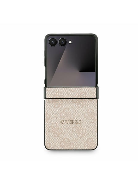 Guess Guess PU Piele 4G Inel Colorat Magnetic Carcasă Spate pentru Samsung Galaxy Z Flip 7 Pink