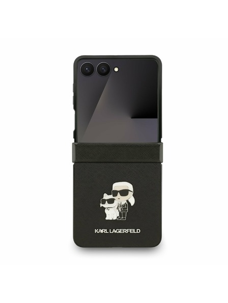 Karl Lagerfeld Karl Lagerfeld PU Saffiano Karl and Choupette Carcasă Spate pentru Samsung Galaxy Z Flip 7 Black
