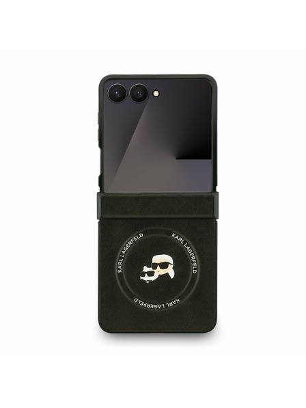 Karl Lagerfeld Karl Lagerfeld PU Karl and Choupette Heads Magnetic Carcasă Spate pentru Samsung Galaxy Z Flip 7 Black