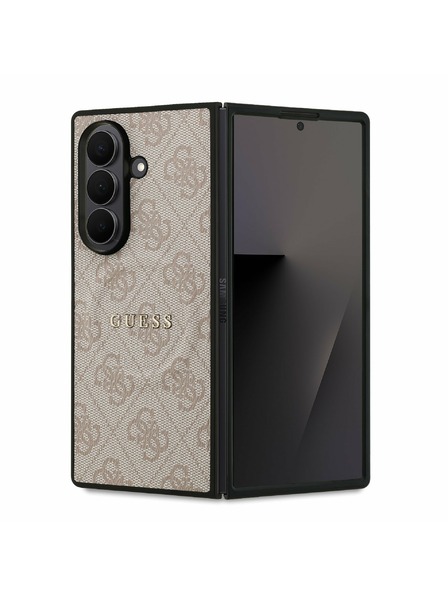 Guess Guess PU Piele 4G Inel Colorat Magnetic Carcasă Spate pentru Samsung Galaxy Z Fold 7 Pink