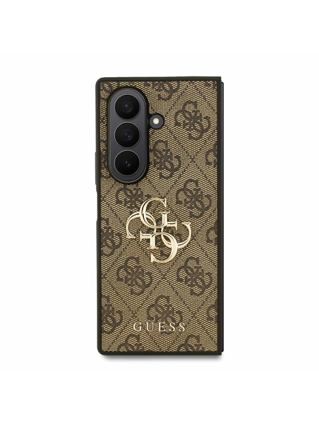 Guess Guess PU 4G Metal Logo Carcasă Spate pentru Samsung Galaxy Z Fold 7 Brown