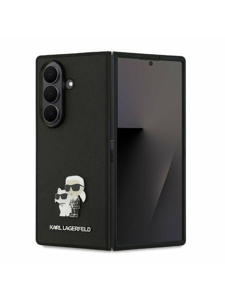 Karl Lagerfeld Karl Lagerfeld PU Saffiano Karl and Choupette Carcasă Spate pentru Samsung Galaxy Z Fold 7 Black