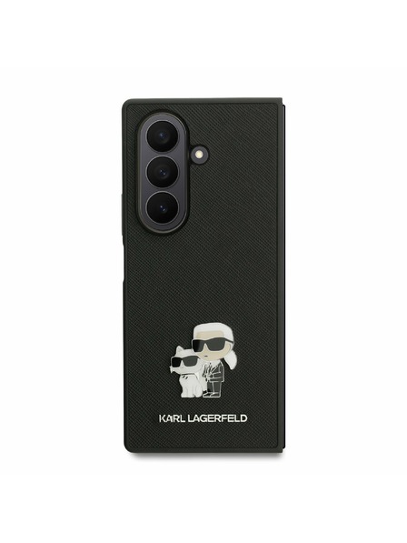 Karl Lagerfeld Karl Lagerfeld PU Saffiano Karl and Choupette Carcasă Spate pentru Samsung Galaxy Z Fold 7 Black