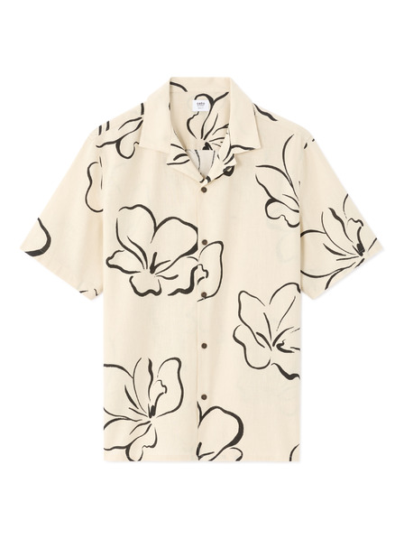 Celio Cămașă din in Naflori cu mânecă scurtă