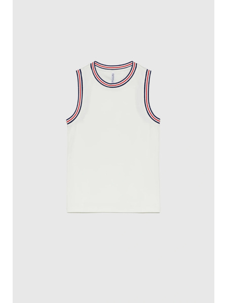 Moodo Top din bumbac alb Moodo