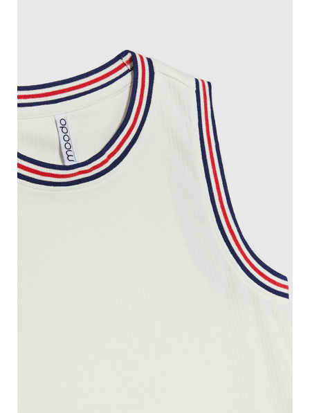 Moodo Top din bumbac alb Moodo