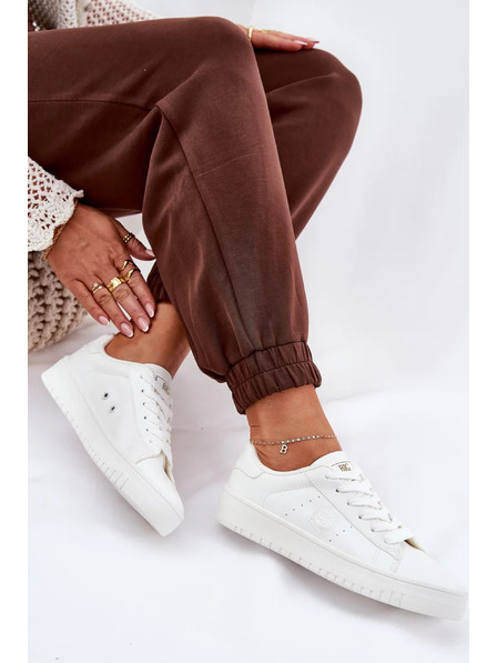 BIG STAR SHOES Adidași joși din piele ECO pentru femei Big Star – alb