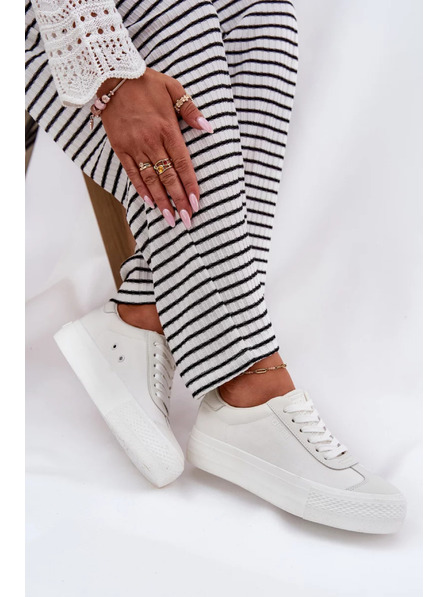 BIG STAR SHOES Adidași pentru femei pe platformă Big Star – alb