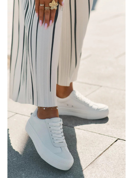 BIG STAR SHOES Adidași pentru femei pe platformă Big Star – alb