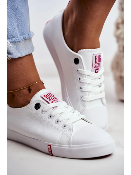 BIG STAR SHOES Adidași clasici pentru femei Big Star - alb/roșu