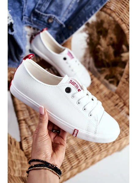 BIG STAR SHOES Adidași clasici pentru femei Big Star - alb/roșu