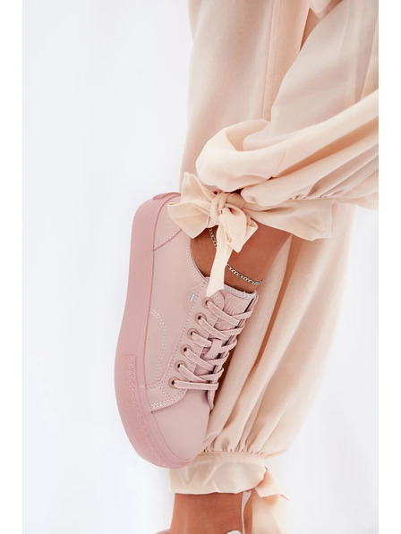 BIG STAR SHOES Adidași pentru femei pe platformă din piele ECO Big Star – roz