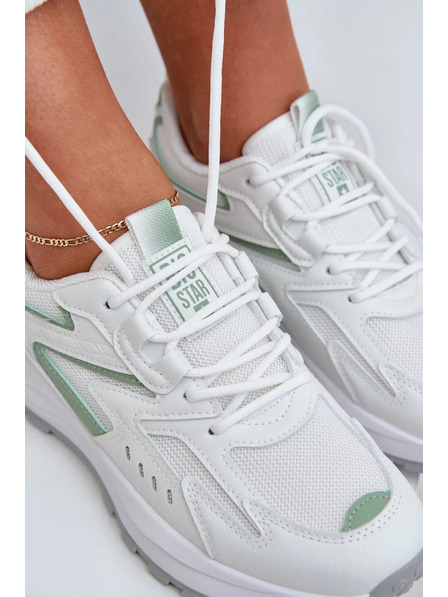 BIG STAR SHOES Pantofi sport pentru femei Big Star HI-POLY SYSTEM – alb/mentă