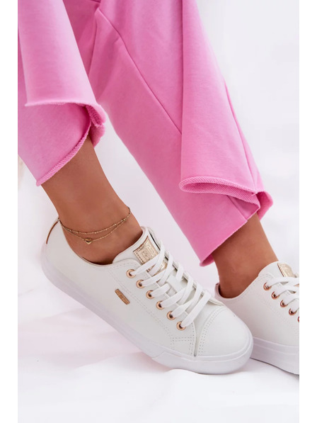 BIG STAR SHOES Adidași pentru femei din piele ecologică Big Star - albi