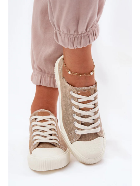 BIG STAR SHOES Adidași din țesătură femeiesc Big Star – bej