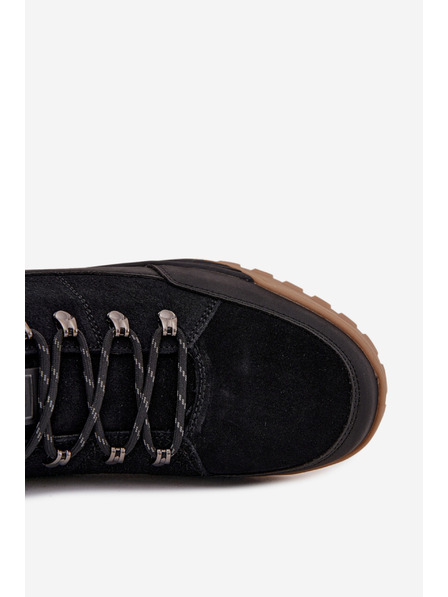 BIG STAR SHOES Cizme trekking din piele șamoa bărbătești Big Star – negre