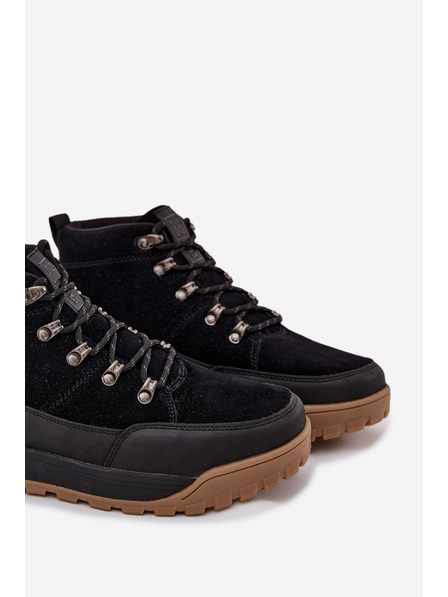 BIG STAR SHOES Cizme trekking din piele șamoa bărbătești Big Star – negre