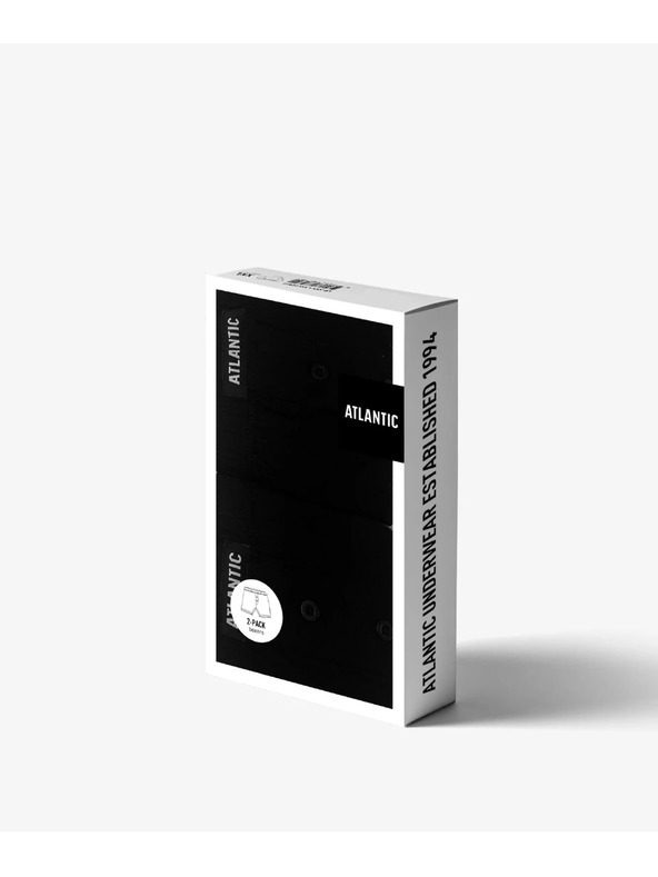 Atlantic Set 2 bucăți Boxeri lungi negri