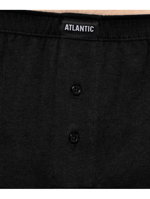 Atlantic Set 2 bucăți Boxeri lungi negri