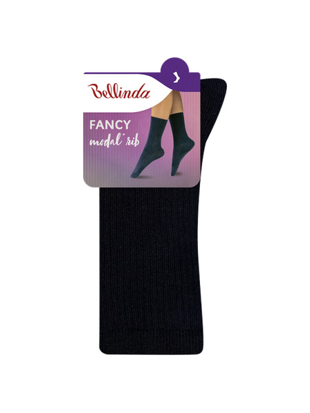 Bellinda FANCY RIB MODAL SOCKS - Șosete damă din modal - negru
