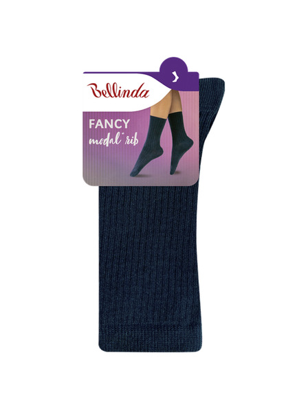 Bellinda FANCY RIB MODAL SOCKS - Șosete damă din modal - albastru