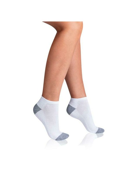 Bellinda SPORT WOMEN IN-SHOE 3x - Șosete sport tobogane pentru femei 3 perechi - alb
