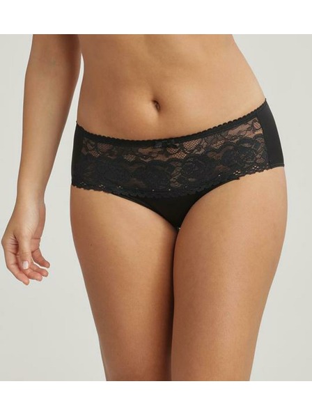 Playtex PLAYTEX RCS FLOWER ELEGANCE MIDI BRIEF - Chiloți cu dantelă pentru femei - negru