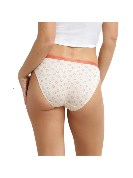 DIM DIM LES POCKETS COTTON SLIP 3x - Chiloți de bumbac pentru femei 3 buc - crem - cărămiziu