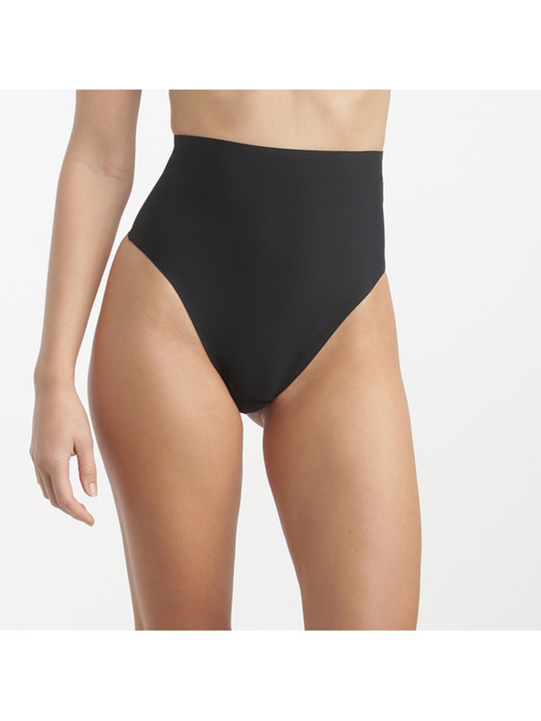 DIM DIM INVISIBLE MID WAIST THONG - Chilot tanga pentru femei cu talie înaltă - negru