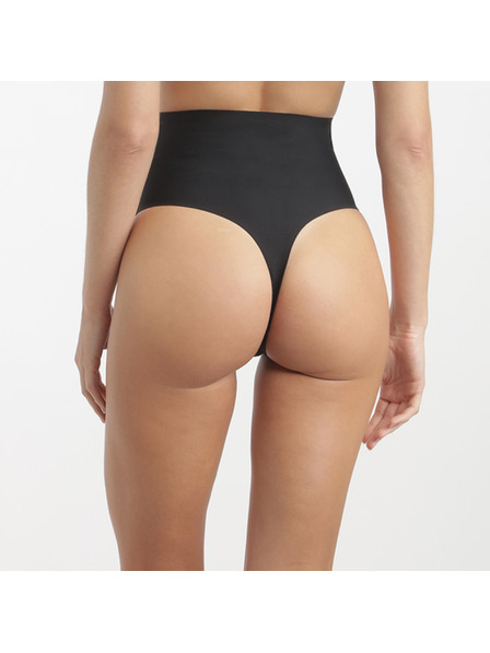 DIM DIM INVISIBLE MID WAIST THONG - Chilot tanga pentru femei cu talie înaltă - negru