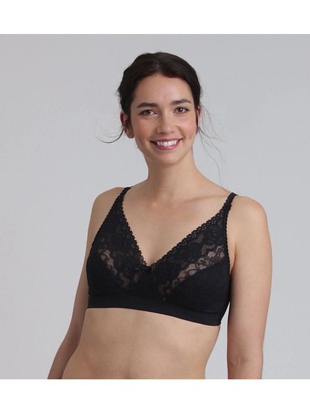 Playtex PLAYTEX RCS WIREFREE BRA - Sutien pentru femei cu dantela nearmăturată - negru