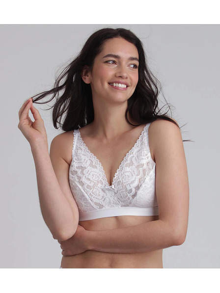 Playtex PLAYTEX RCS WIREFREE BRA - Sutien pentru femei cu dantela nearmăturată - alb
