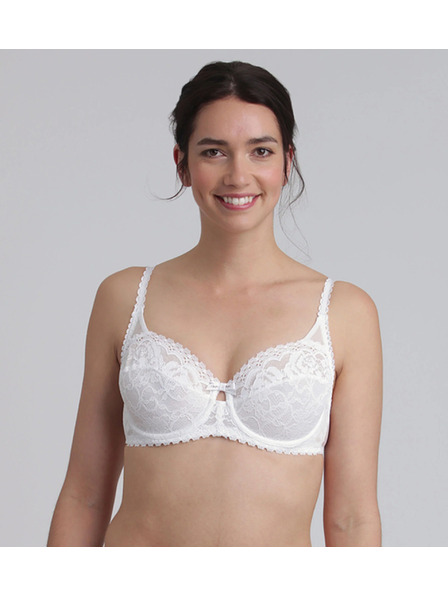 Playtex PLAYTEX RCS UNDERWIRE BALCONETTE BRA - Sutien pentru femei cu dantela și armătură - alb