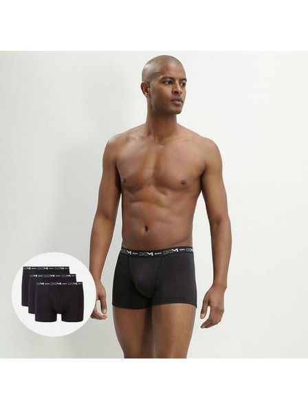 DIM DIM COTTON STRETCH BOXER 3x - Boxeri pentru barbati 3 bucati - negru
