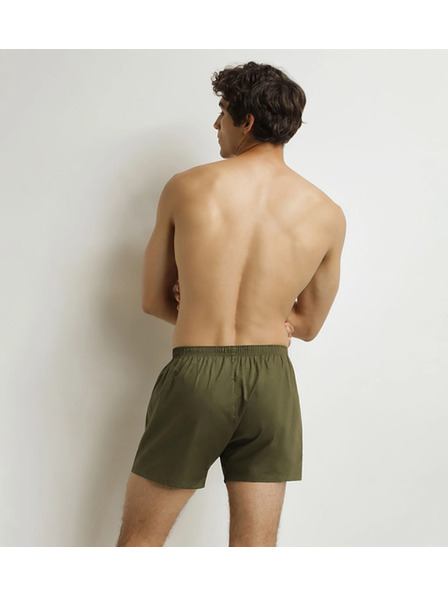 DIM DIM COTTON STRETCH LOOSE BOXER 2x - Boxeri largi din bumbac pentru barbati 2 bucati - gri - verde