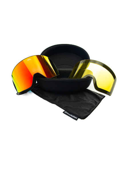 Horsefeathers Ochelari snowboard Lynx - black/mirror red