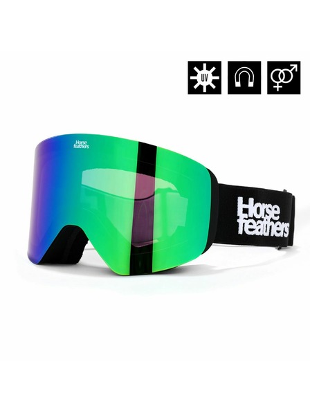 Horsefeathers Ochelari snowboard Colt - black/mirror green