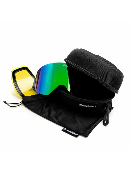 Horsefeathers Ochelari snowboard Colt - black/mirror green