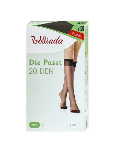 Bellinda DIE PASST KNEE-HIGHS 20 DEN - Ciorapi de dame până la genunchi mat din nylon - negru