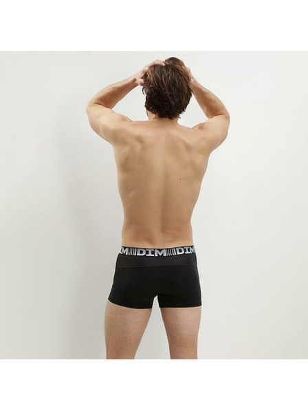 DIM DIM COTTON 3D FLEX AIR BOXER 2x - Boxeri bărbătești 2 buc - gri - negru