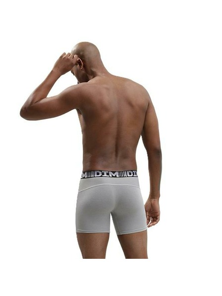 DIM Set de doi boxeri sport pentru bărbați, gri și negru Dim 3D FLEX AIR LONG BOXER
