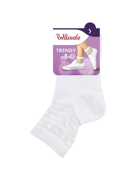 Bellinda Șosete albe de damă cu detalii decorative Bellinda TRENDY COTTON SOCKS