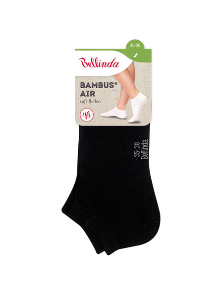 Bellinda Șosete negre de gleznă pentru femei Bellinda BAMBUS AIR LADIES IN-SHOE SOCKS