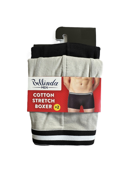 Bellinda Pachet dublu de boxeri din bumbac - 2x negru - gri