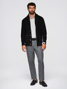 Ombre Clothing Pulover bărbătesc din bumbac cu guler șal - negru V4 OM-SWCD-0153 Ombre Clothing