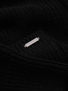 Ombre Clothing Pulover bărbătesc din bumbac cu guler șal - negru V4 OM-SWCD-0153 Ombre Clothing