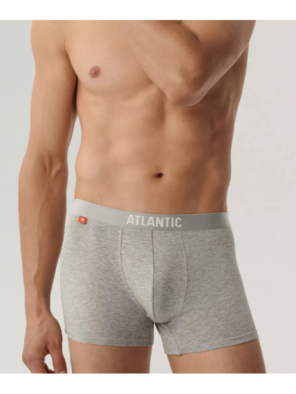 Atlantic Set 3 bucăți Boxeri gri și negri