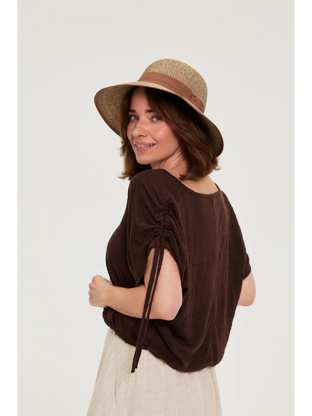 Moodo Pălărie din paie maro Moodo